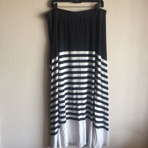 Lane Bryant Striped Maxi Skirt